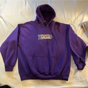 Demon Slayer Anime Zenitzu Box Purple Hoodie - Large
